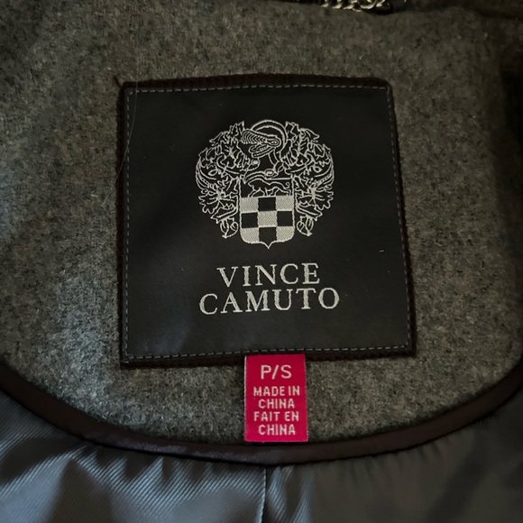 Vince Camuto Grey Wool Trench Coat - Size Small - Picture 5 of 6